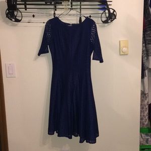 Formal Dark Blue Lace Dress